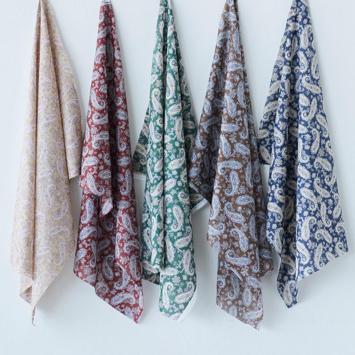 Vintage Paisley Block Print-inspired Cotton Voile NFA-3100-103