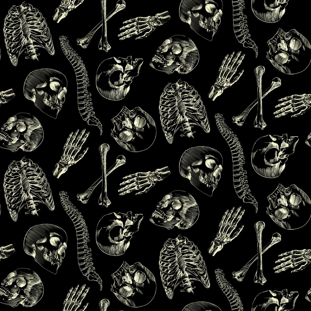Kate Ward Thacker – Broken Skeleton – Black Fabric