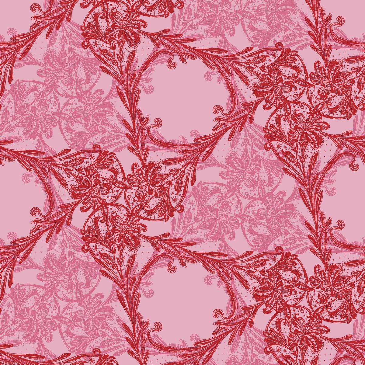 Betony Lace in Ruby Fabric