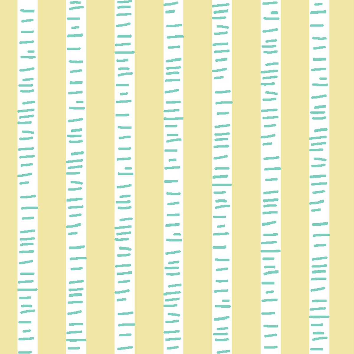 Birch Stripes on Yellow Fabric