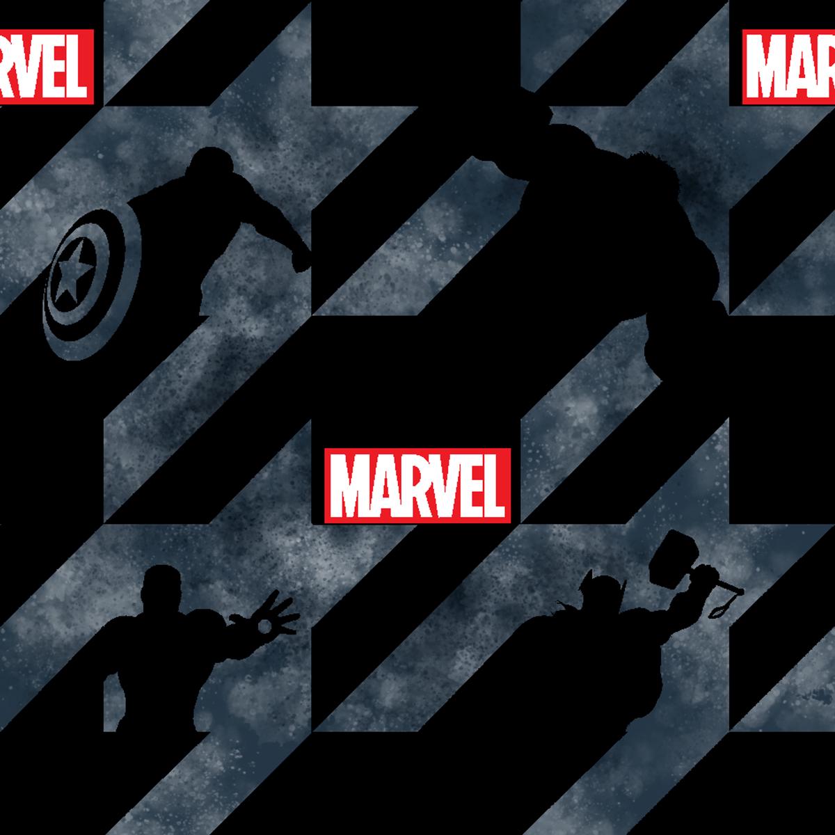 Marvel Avengers Striking Silhouettes Fabric