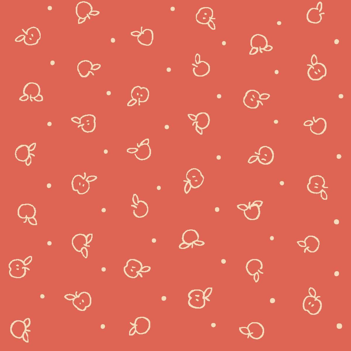 Raggedy Ann and Andy Apples Red Fabric