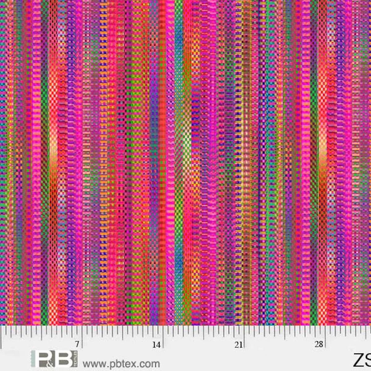 Zipper Stripe Magent 108" Wide Back by P&B Studio