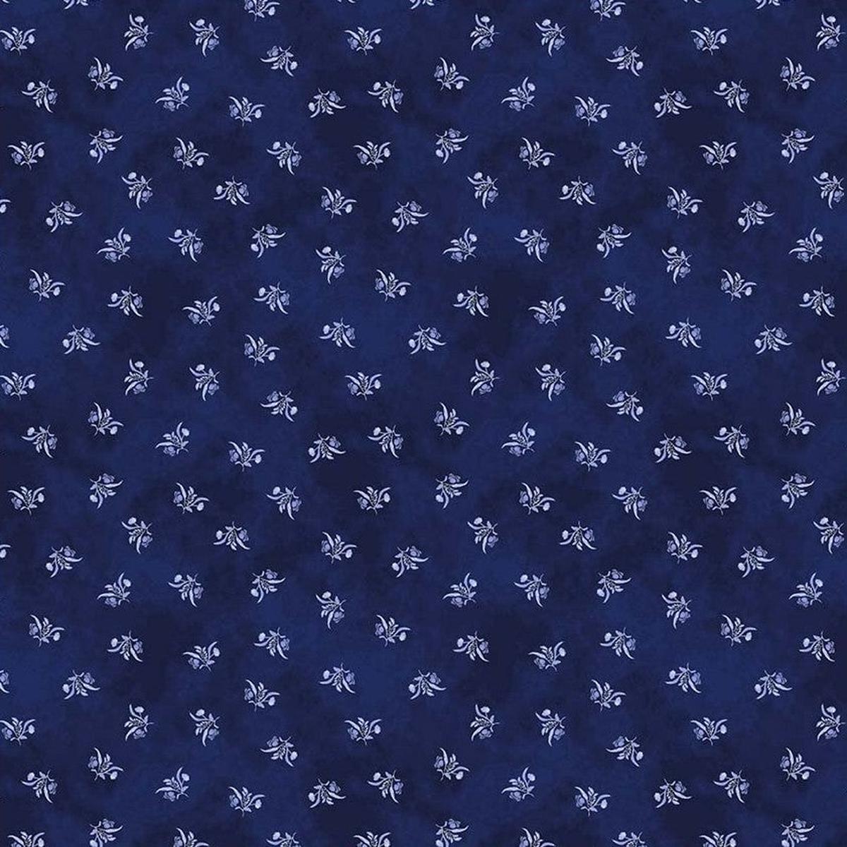Windham - China Blue - Fleurette 54939-2 Delft Blue
