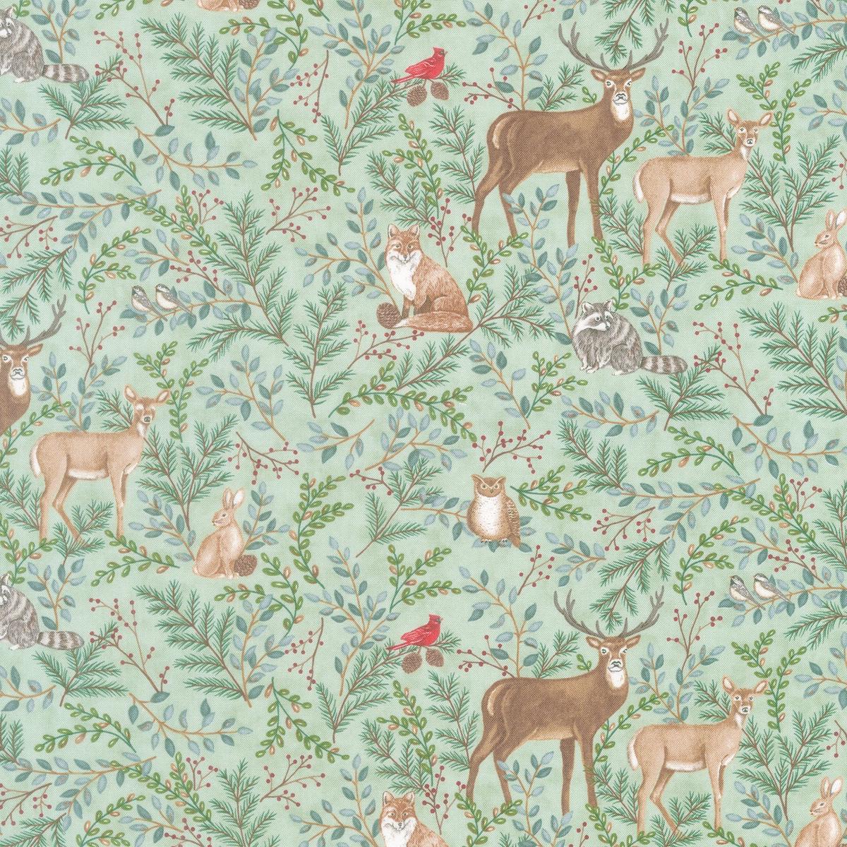 Woodland Winter - Woodland All Over Eucalyptus Yardage