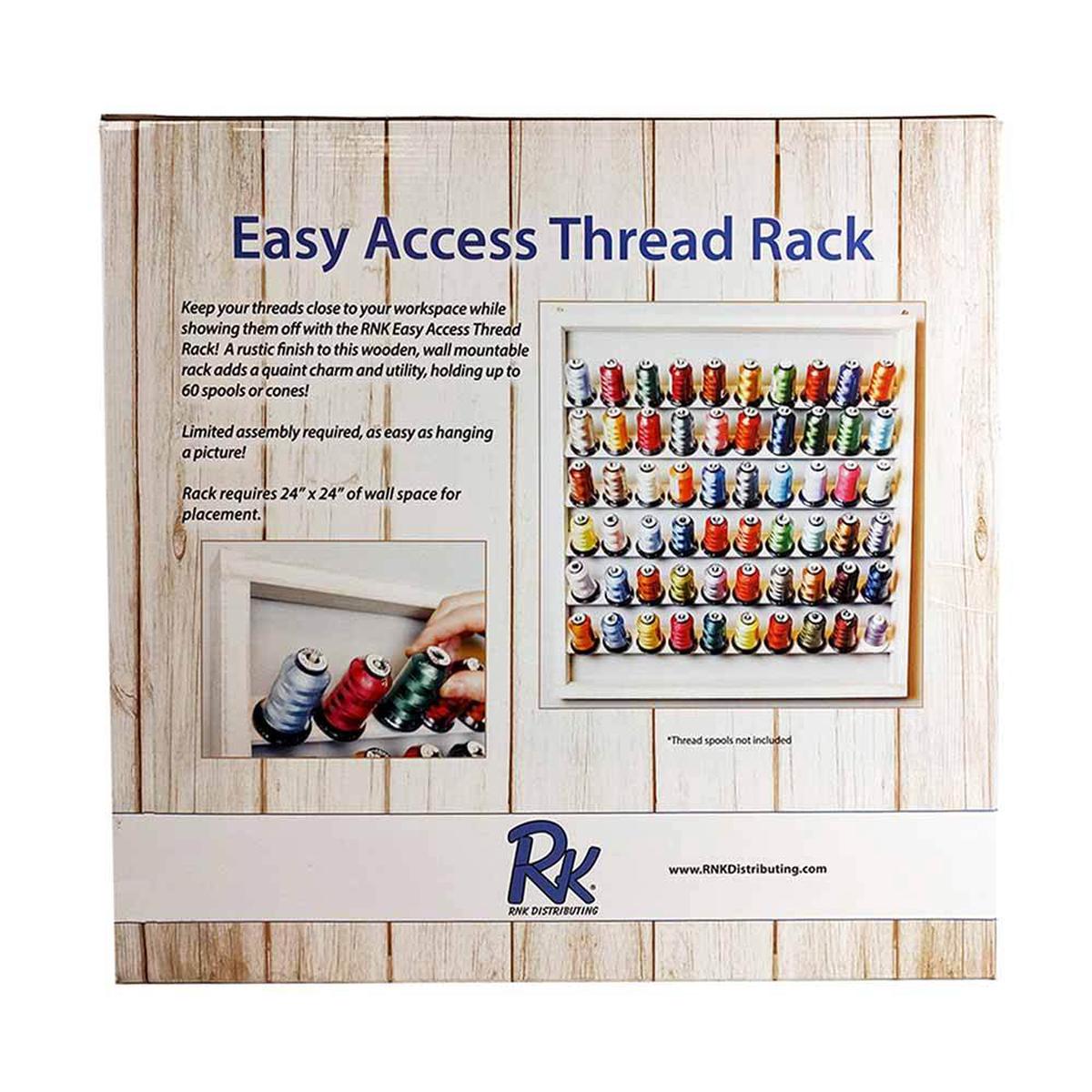 Wooden Thread Rack Whitewashed