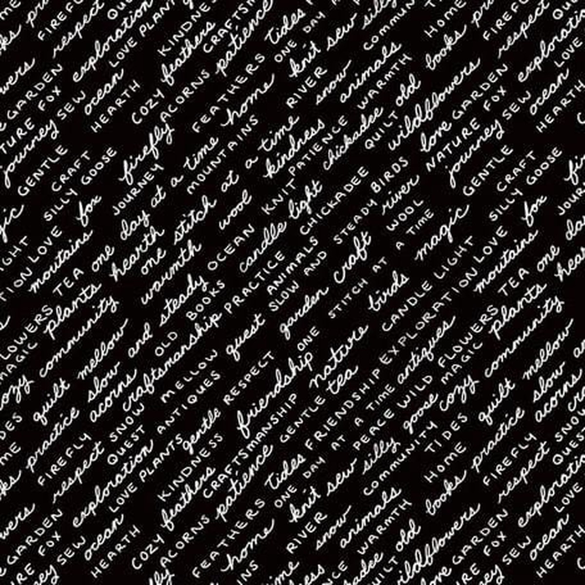 Writing on the Wall - Favorite Things Black