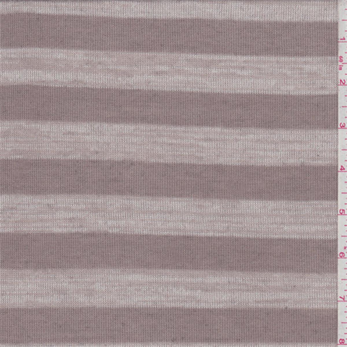 1 5/8 YD PC-Cocoa Brown Stripe Sweater Knit Fabric