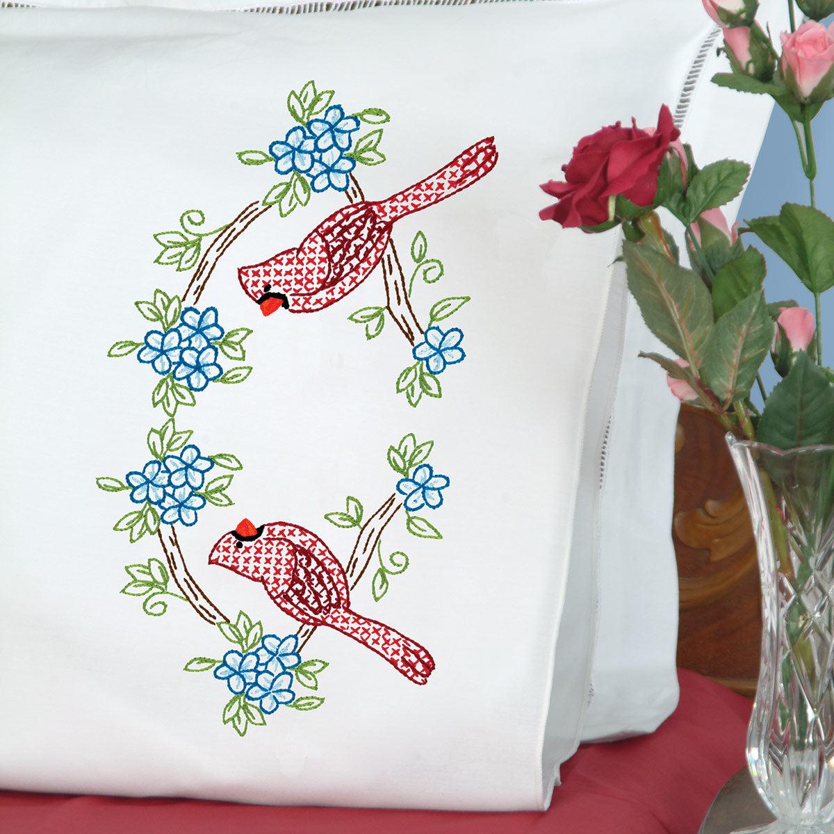 Cardinals Perle Edge Pillowcases 1600-712