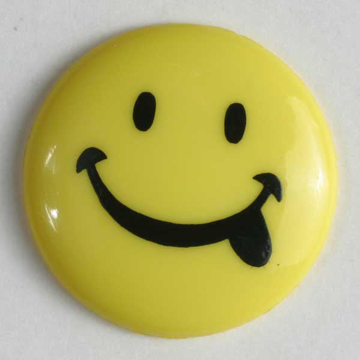 Yellow Smiley Face Button 1539