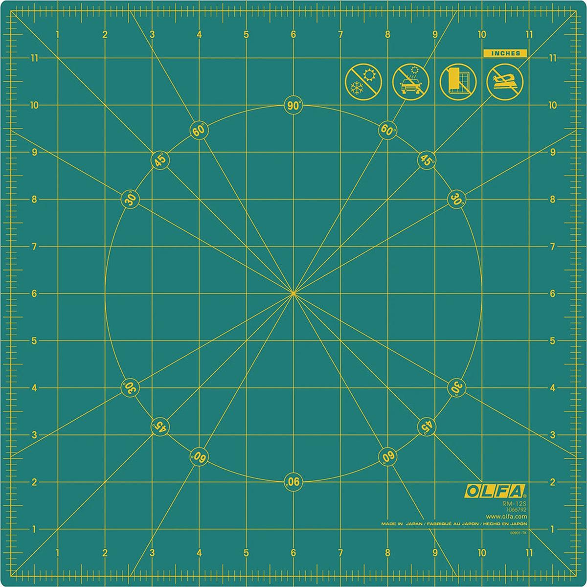 12-Inch Rotating Self-Healing Cutting Mat O-RM-12S