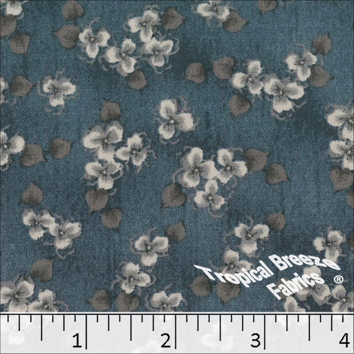 Yoryu Floral Print Polyester Fabric 048529