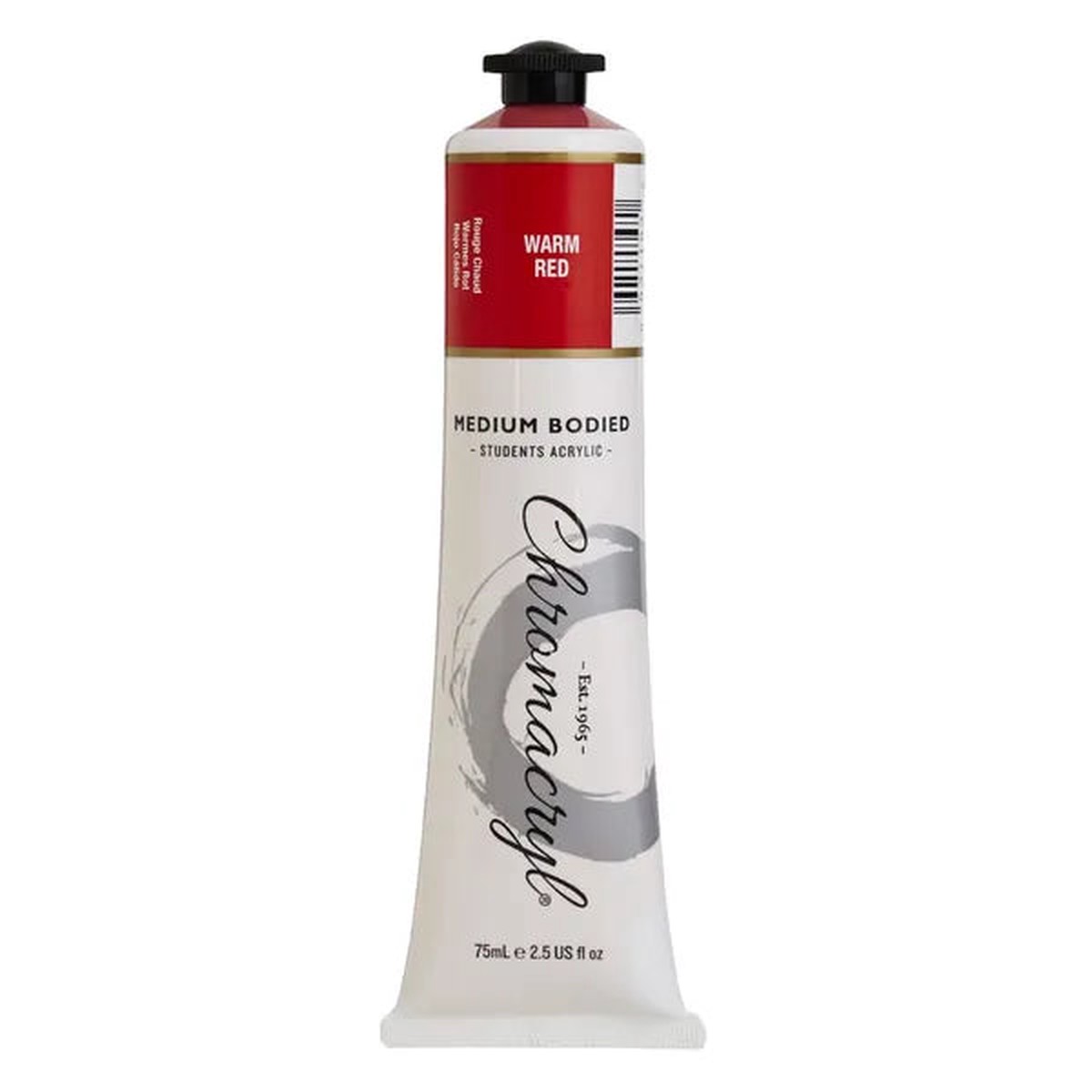 WARM RED Chromacryl Student Acrylic 75ml