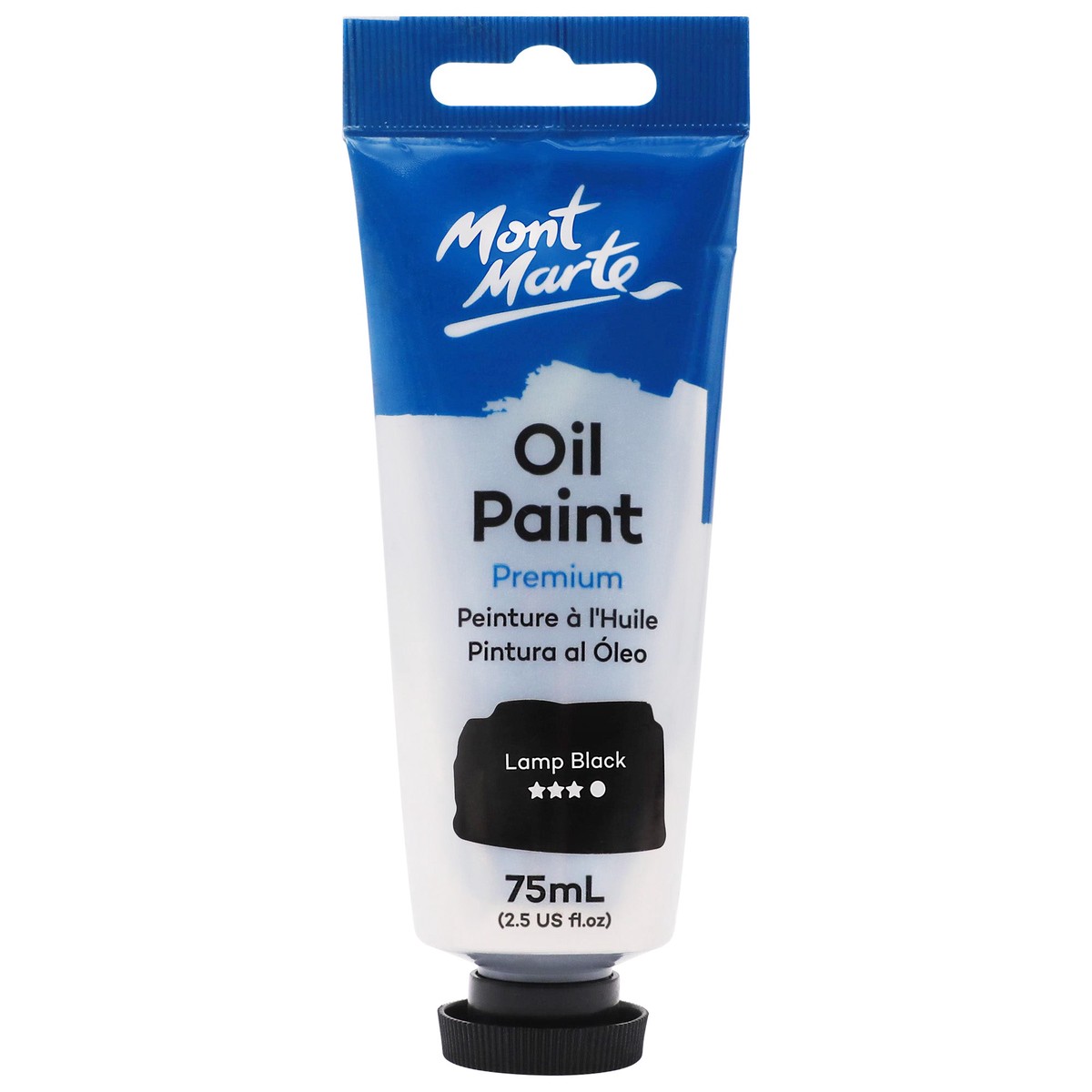 xx Mont Marte Oil Paint 75ml Tube- Lamp Black