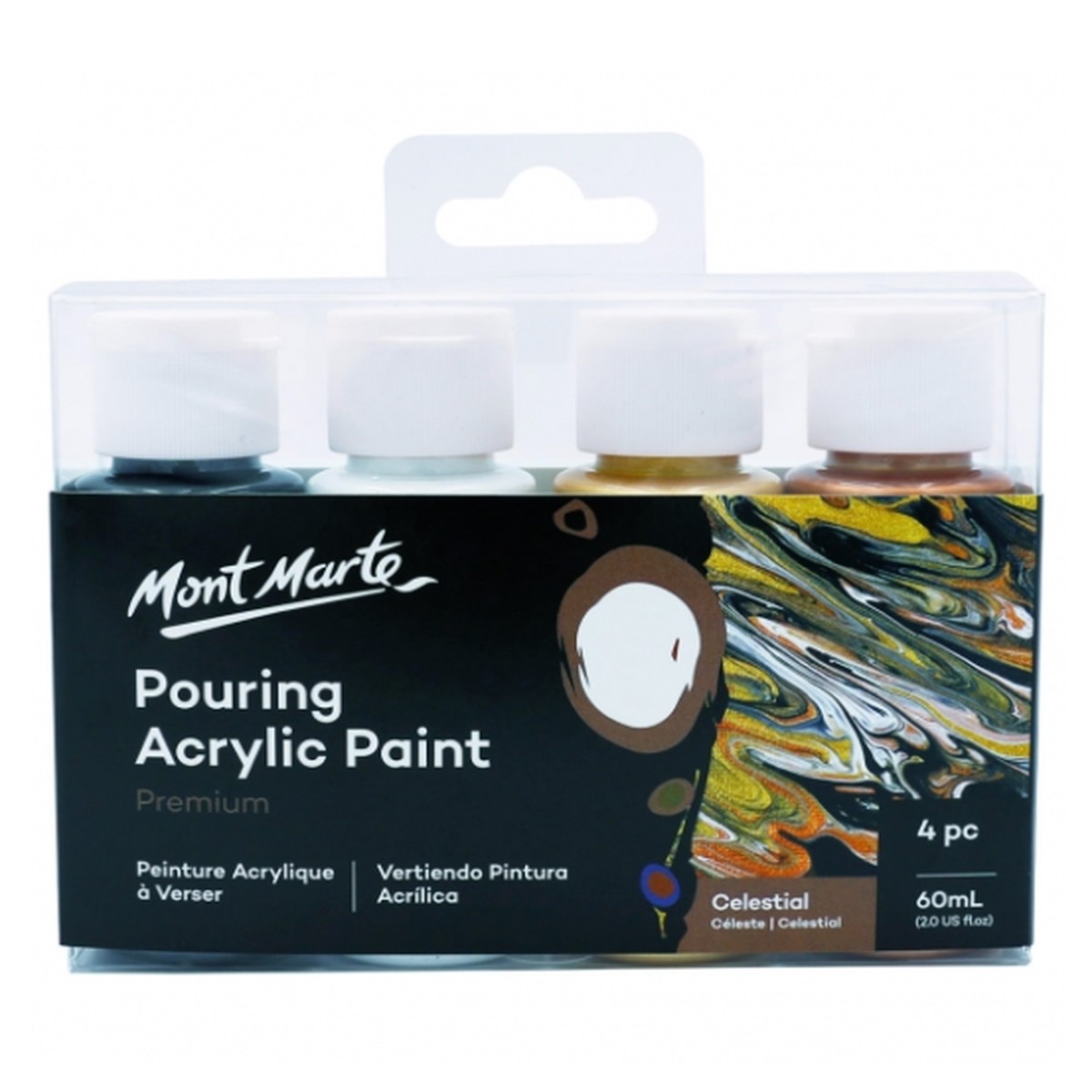 xx Mont Marte Pouring Acrylic 4pc x 60ml - Celestial