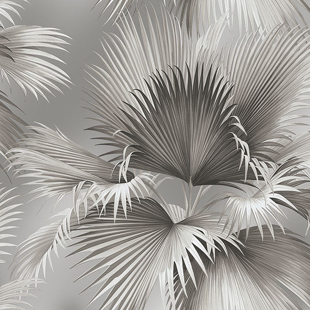 2927-81908 Summer Palm Platinum Tropical Wallpaper