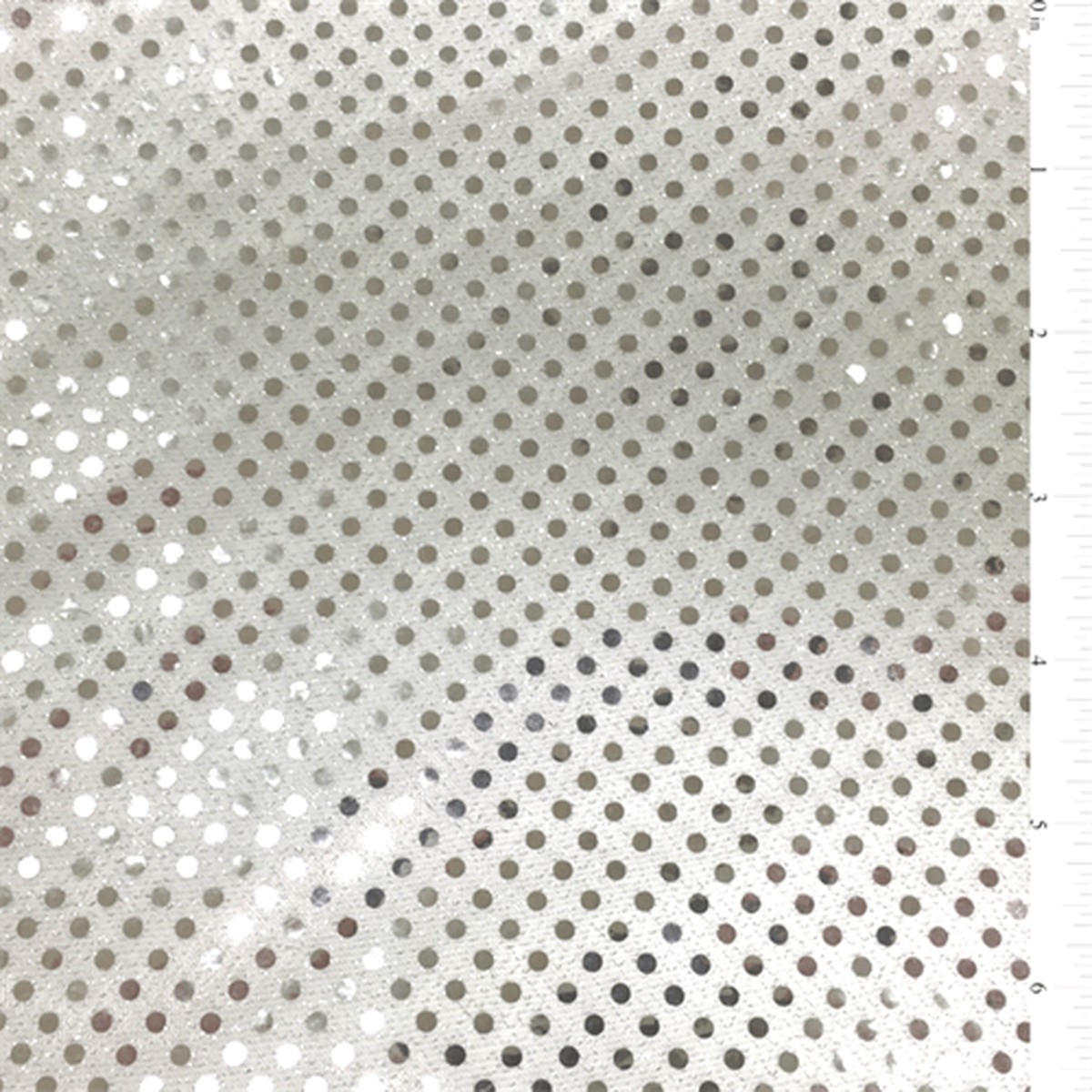 12 YD Bolt-White/Silver Sequin Knit Fabric