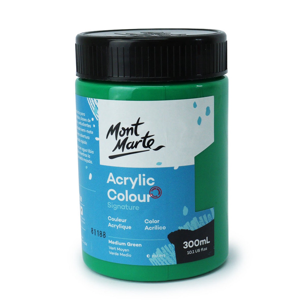xx Mont Marte Signature Acrylic Paint 300ml Pot - Mid Green