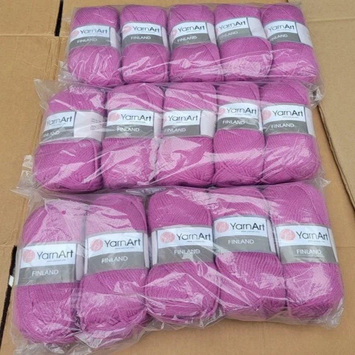 YarnArt Finland x 15 Color 849 Rose 3.5 oz 218 yds 100% Acrylic #3 DK Light