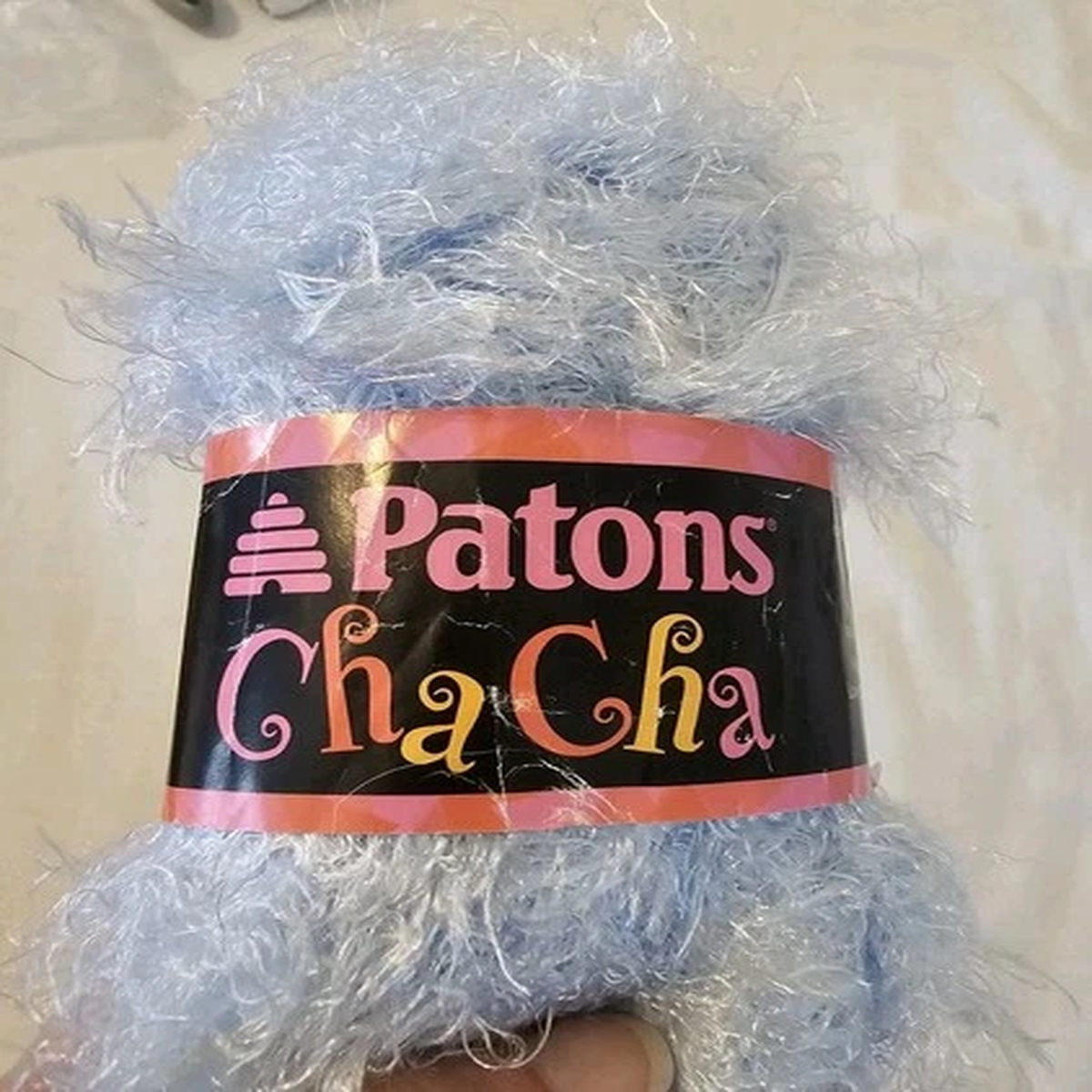 1 Skein Patons Cha Cha Super Bulky Eyelash Yarn MARTINI Nylon Discontinued