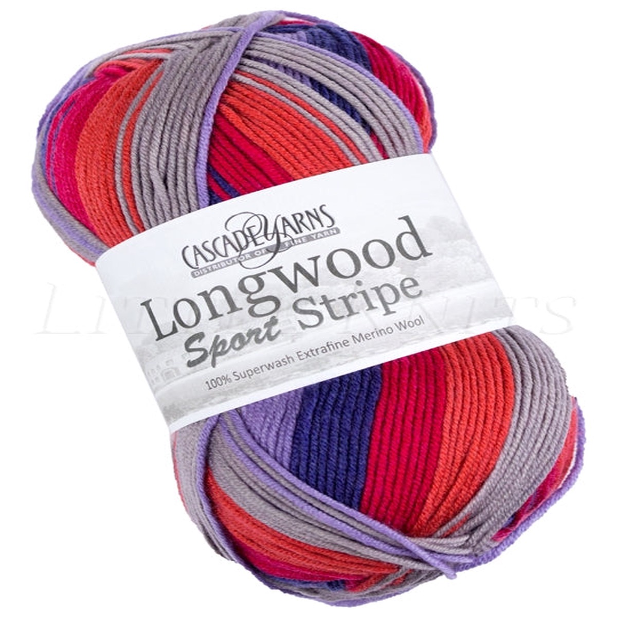 !Cascade Longwood Sport Stripe - Boston (Color #517) - TEN SKEIN BAG - 75% OFF SALE!