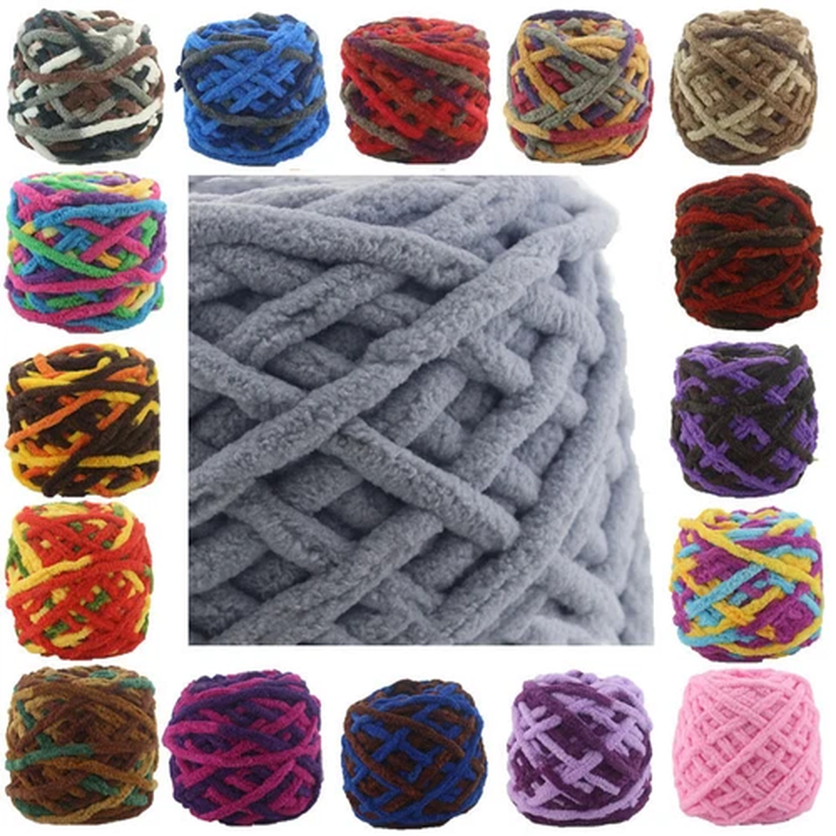 100G Skeins Thick Yarn Crochet Chenille Soft Milk Velvet Knitting Wool 42 Colors