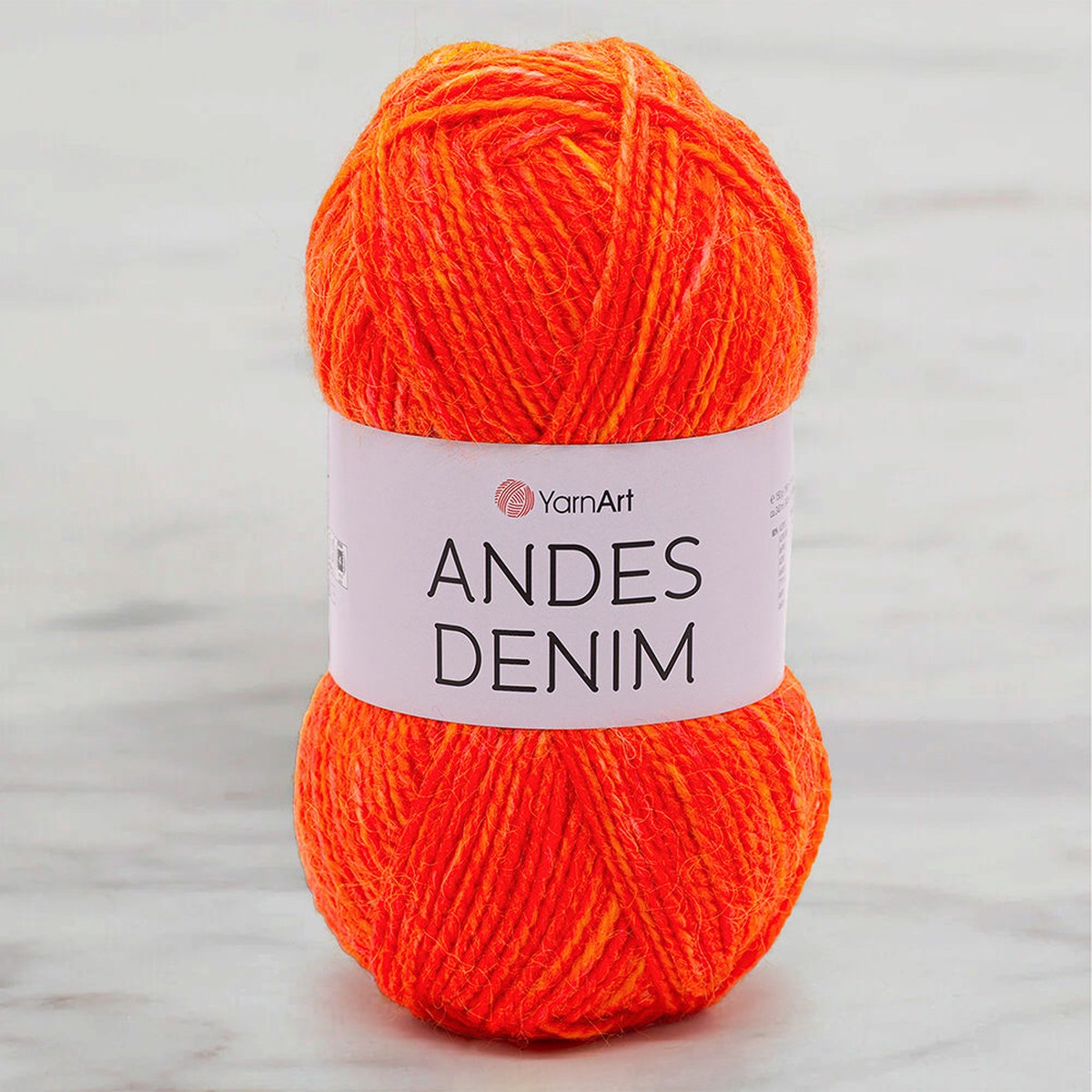 Yarnart Andes Denim Hand Knitting Yarn , Orange - 5112