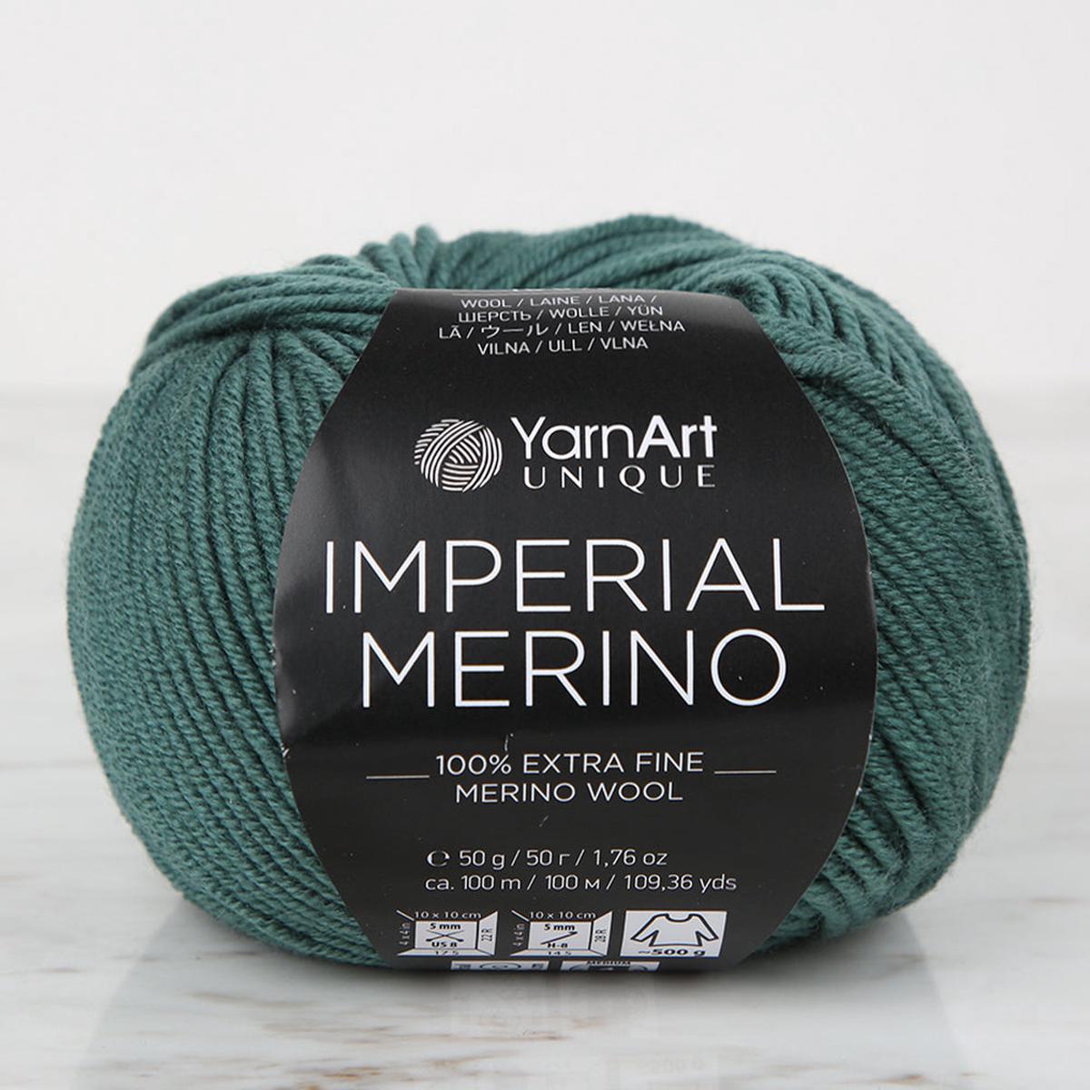 YarnArt IMPERIAL MERINO Knitting Yarn, Green - 3333