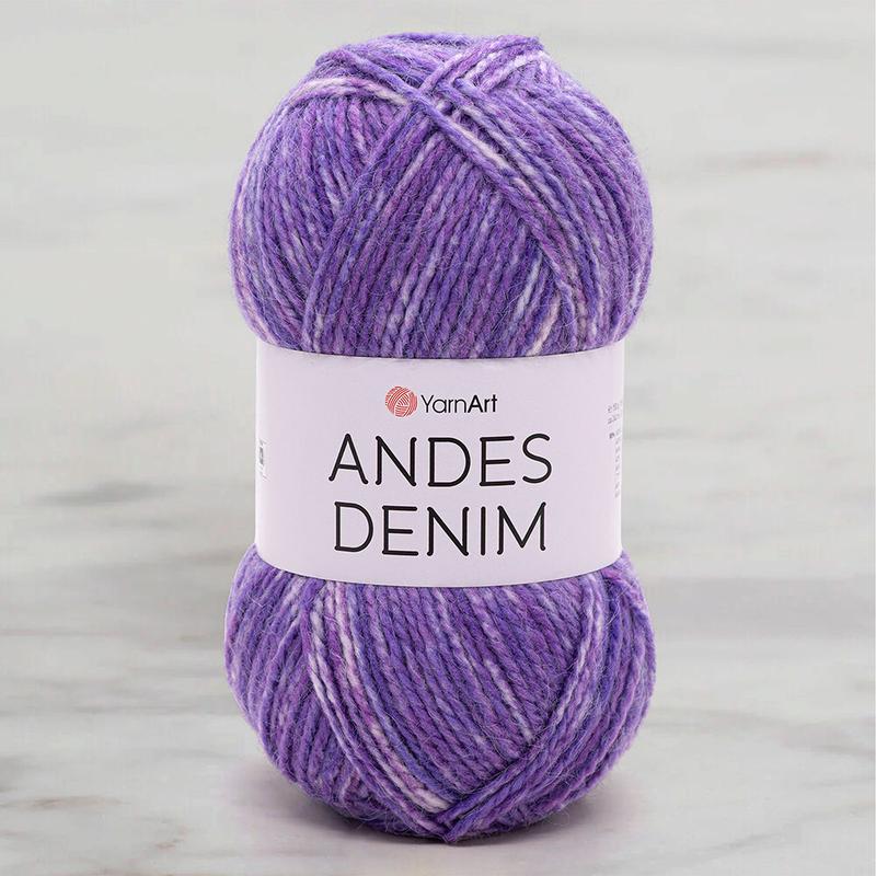 Yarnart Andes Denim Hand Knitting Yarn , Purple - 5104