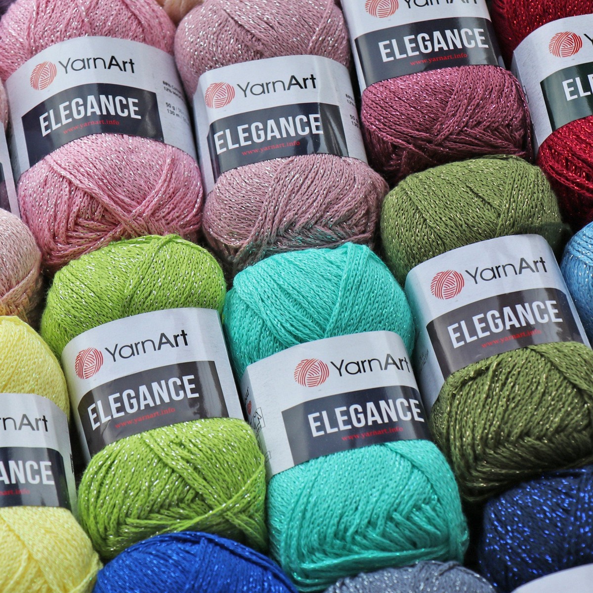 YarnArt Elegance, 23 colors, 1.76 oz / 142 yards