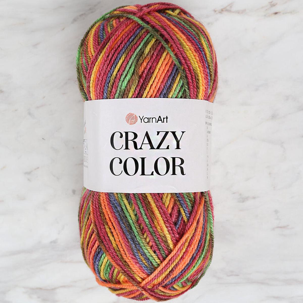 YarnArt Crazy Color Knitting Yarn, Variegated - 148