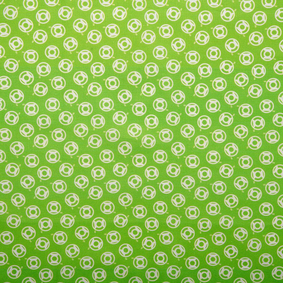 Camelot - PRIVILGE - Licensed Cotton Print - Green lantern logo - Green