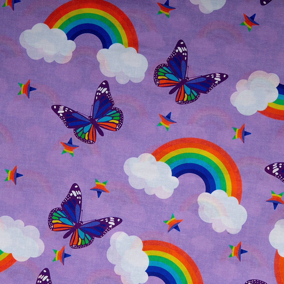 DIGITAL Cotton print - Butterfly - Purple
