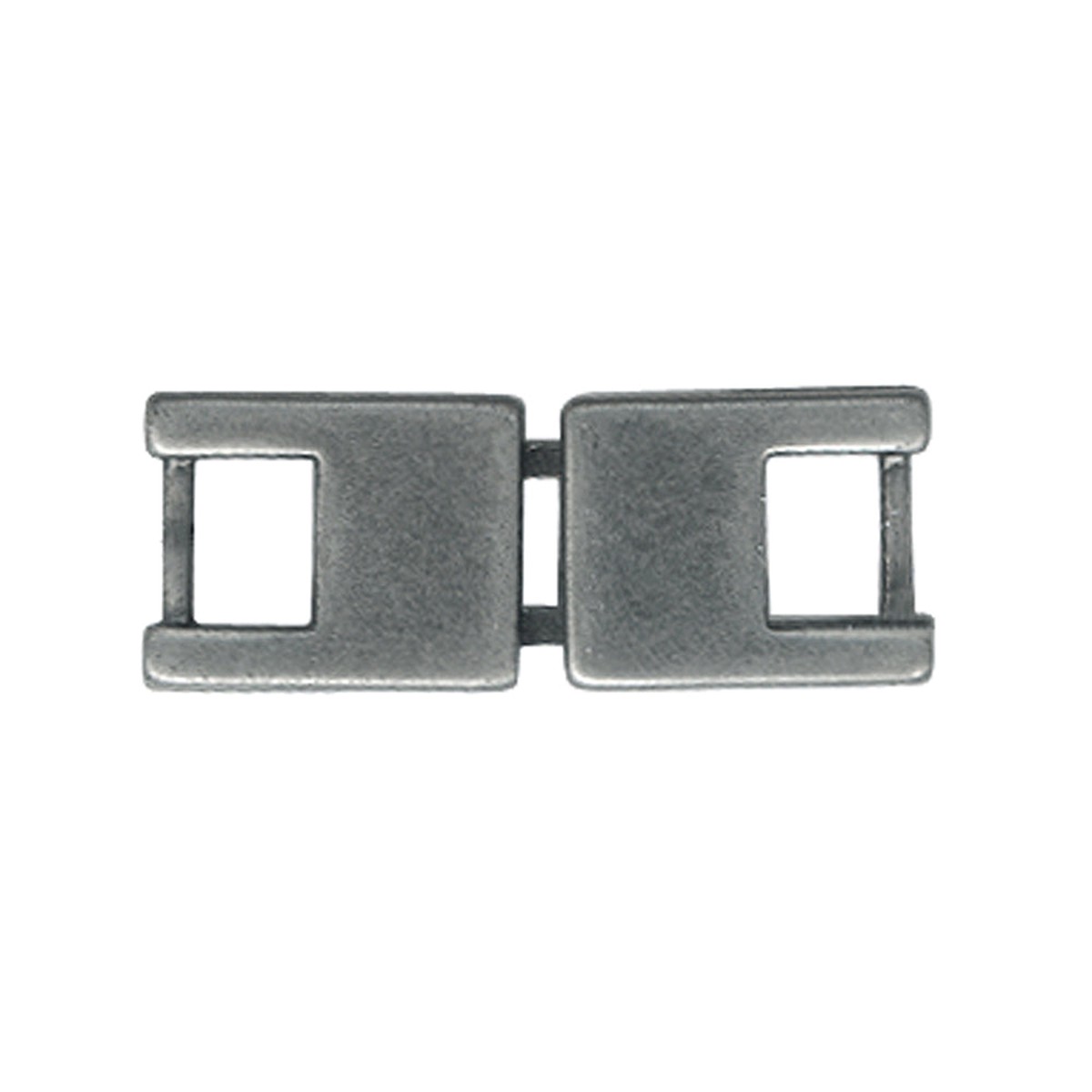 ELAN Flat Hook & Eye Clasp - 5mm (") - Antique Silver -2 pcs