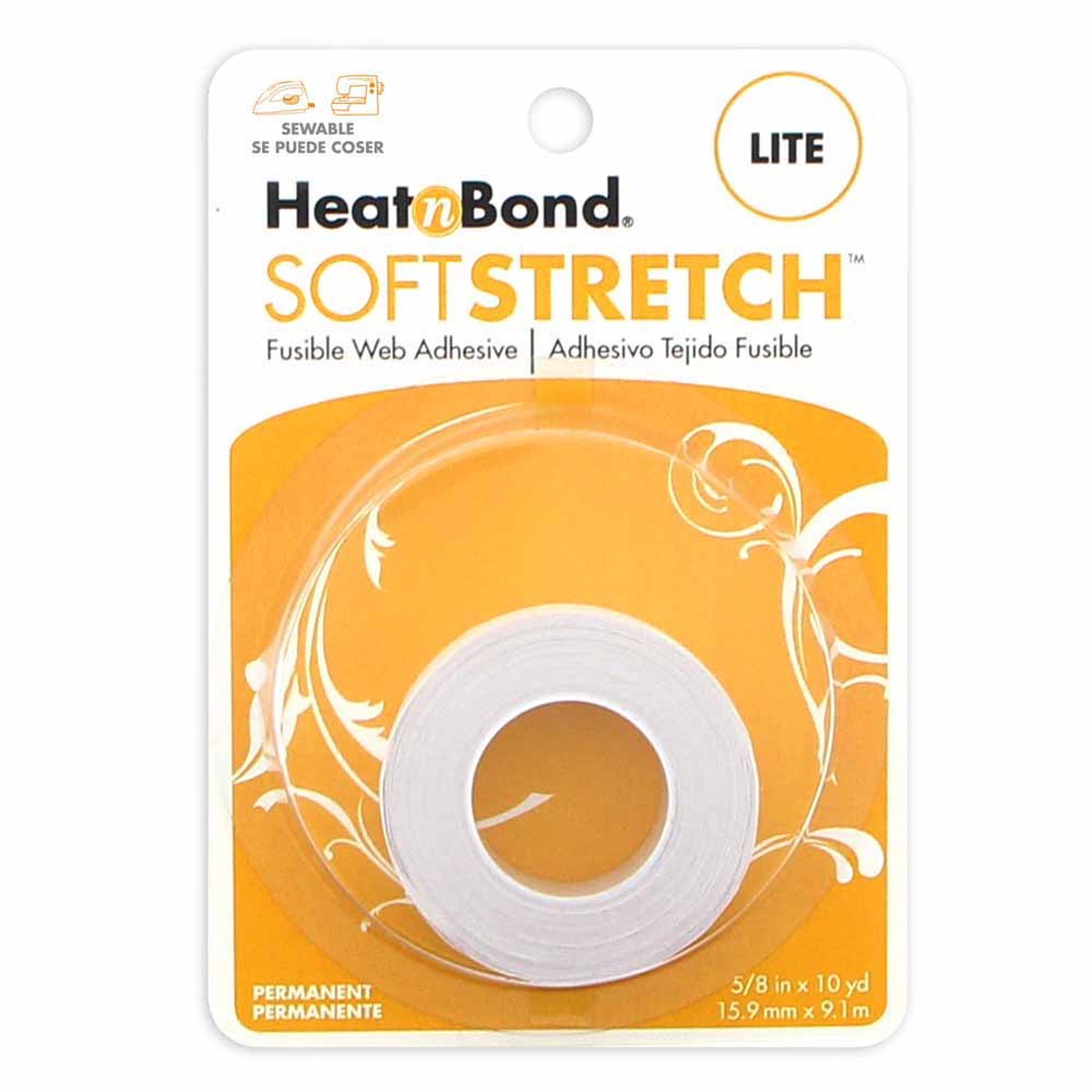 HEATNBOND Soft Stretch Lite Sewable Iron-On Adhesive - 16mm x 9.1m (" x 10yd) Tape