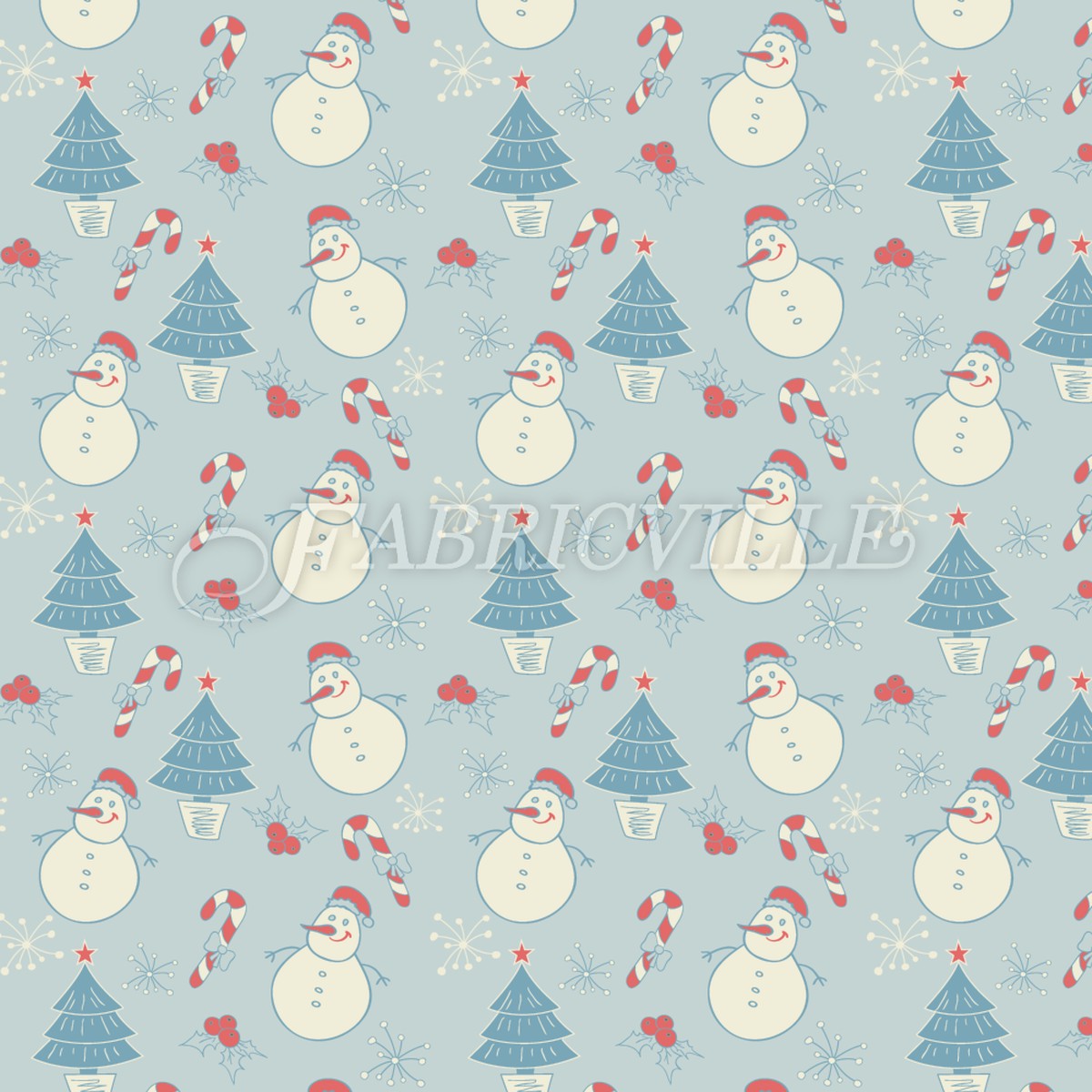 Snowman And Christmas Tree