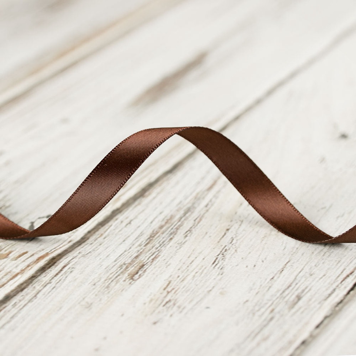 9mm Double Faced Satin Ribbon - Chocolate