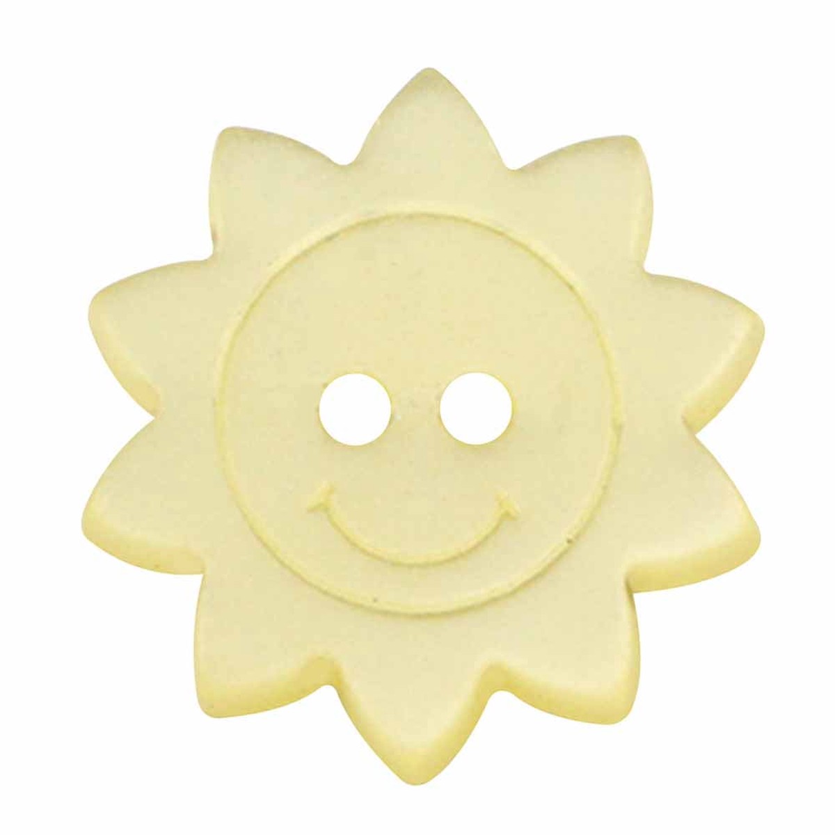 CIRQUE Novelty Shank Button - Yellow - 15mm (") - Sun