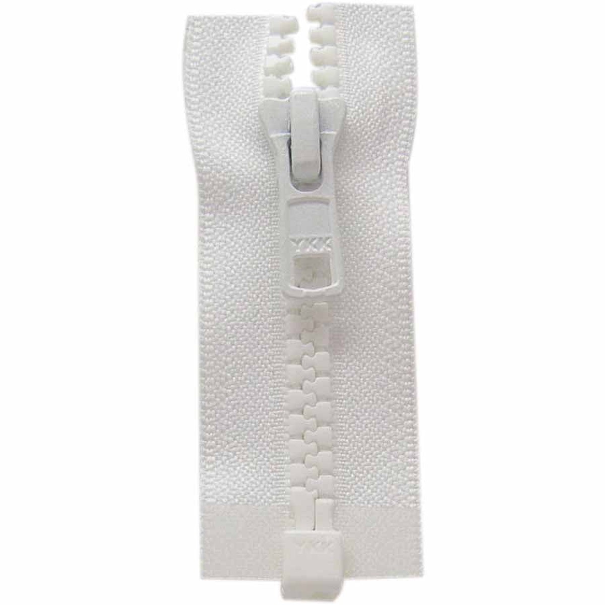 COSTUMAKERS Activewear One Way Separating Zipper 50cm (20") - White - 1764