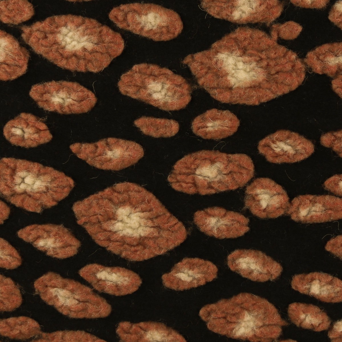 Wool Blend Coating - Jacquard - WINDSOR - 002 - Black
