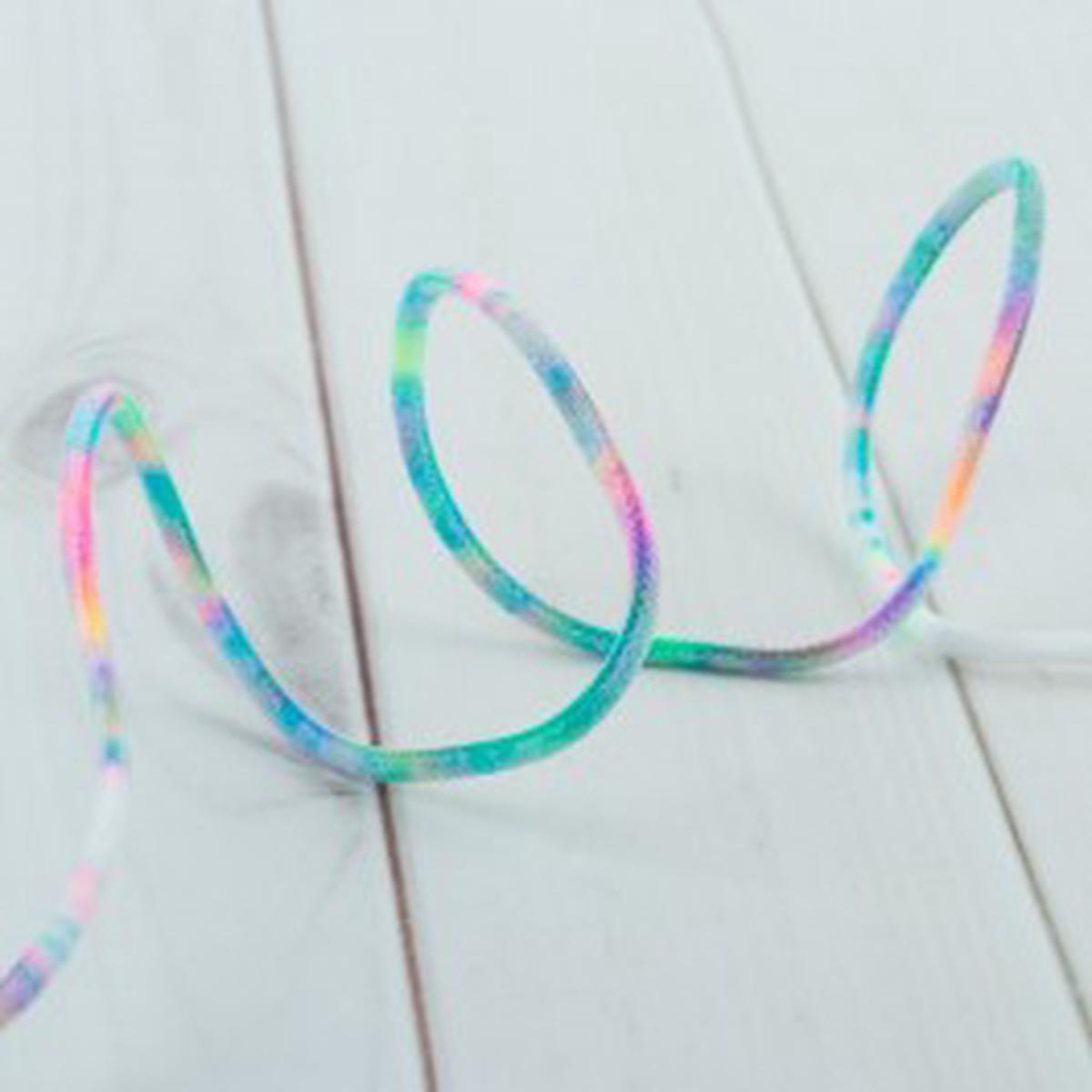 3mm Knitted Tie Dye Elastic - Roll - Multicolour