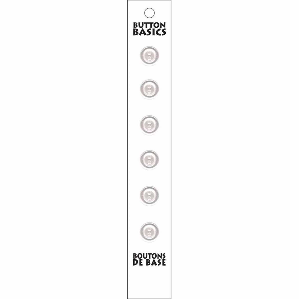 BUTTON BASICS 2 Hole Buttons - 10mm (") - 6 pcs