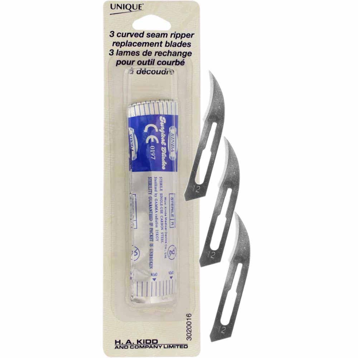 UNIQUE SEWING Seam Ripper Steel Replace Blade 3pcs