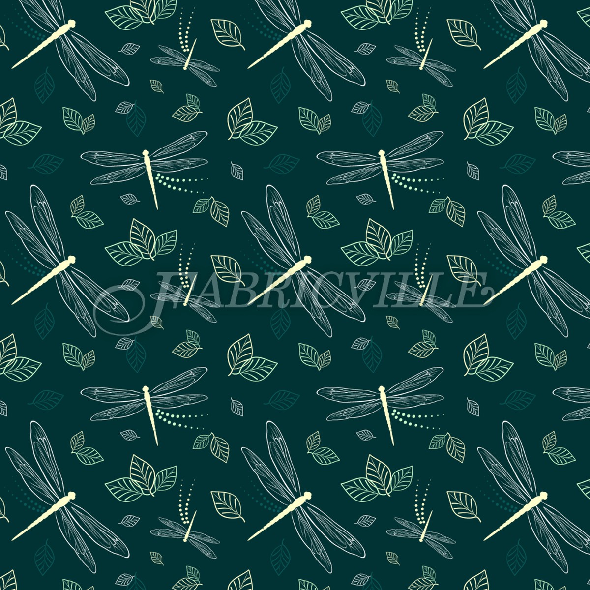 Dragonflies And Leaves