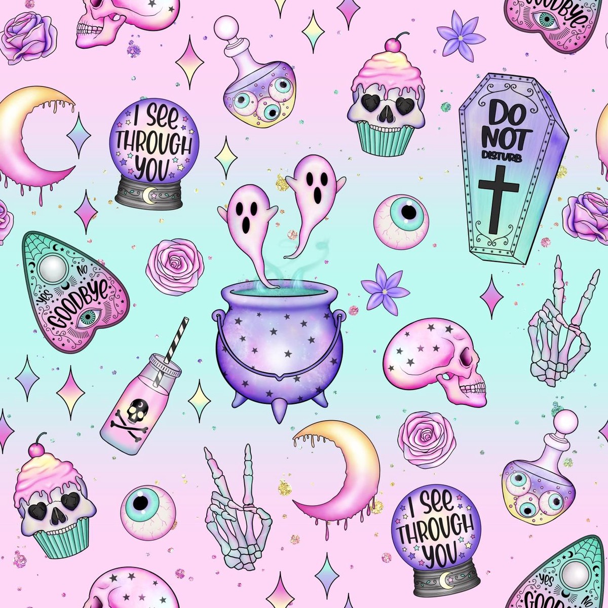 pastel goth pattern