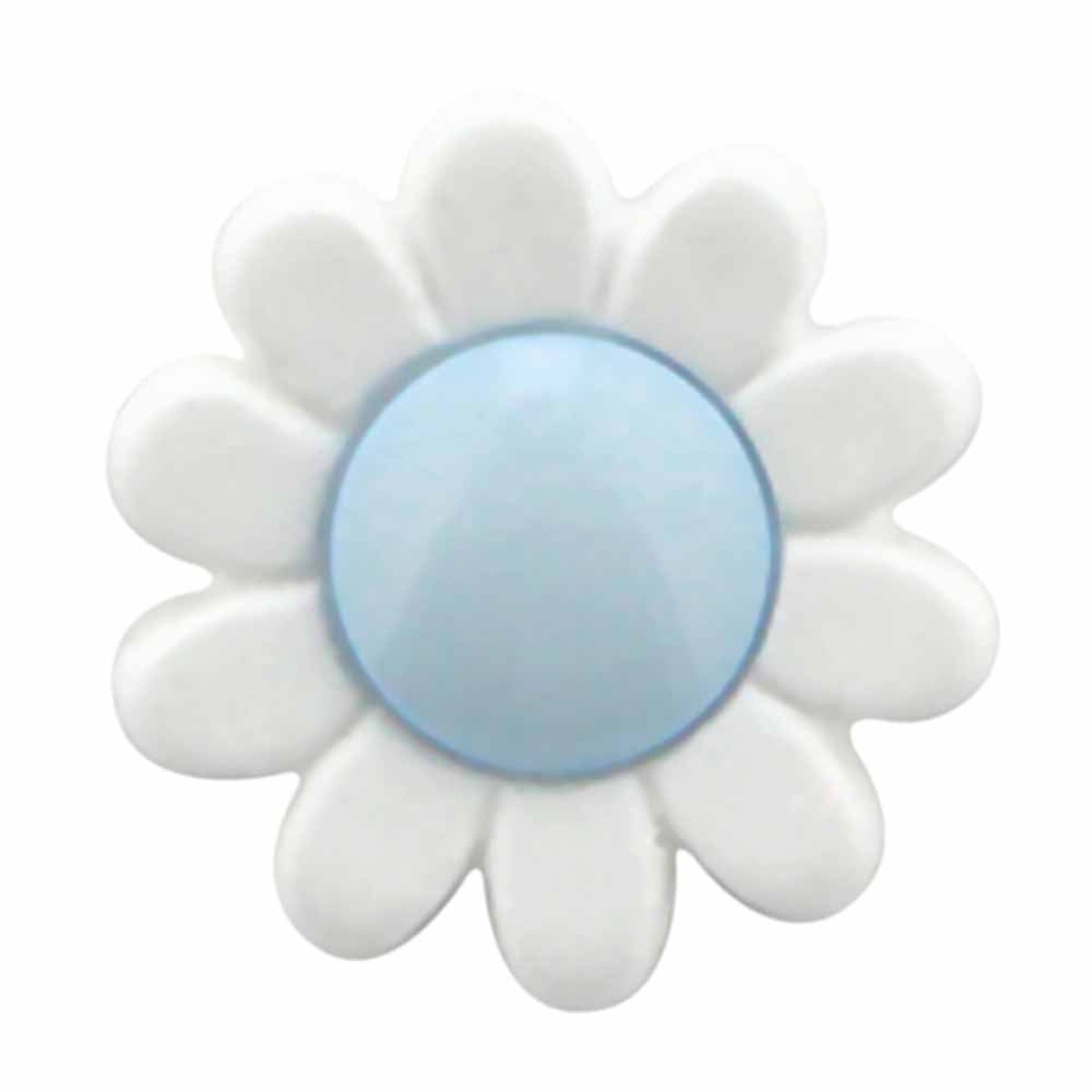 CIRQUE Novelty Shank Button - Light Blue - 15mm (") - Flower