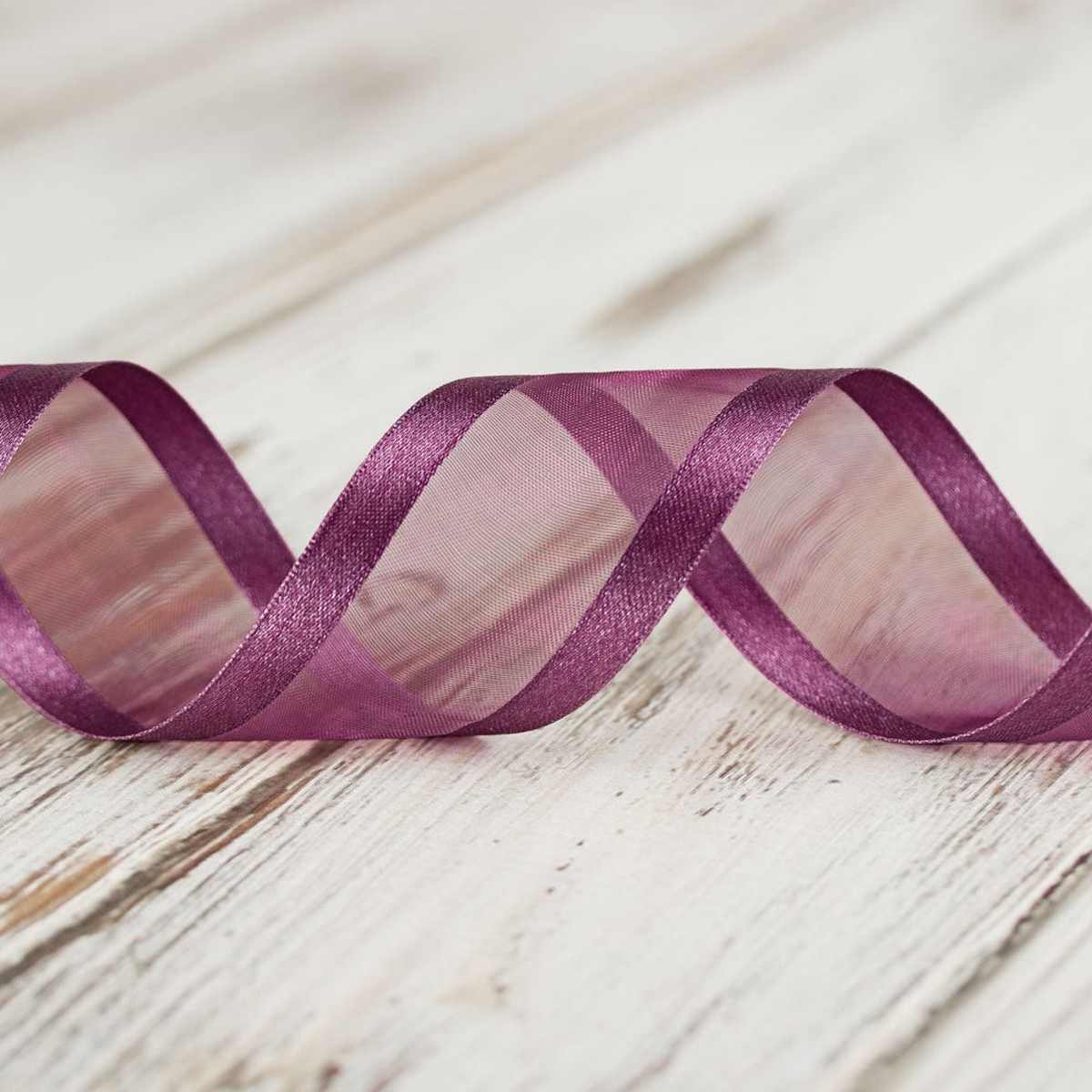 38mm Satin Edge Organza Ribbon - Eggplant