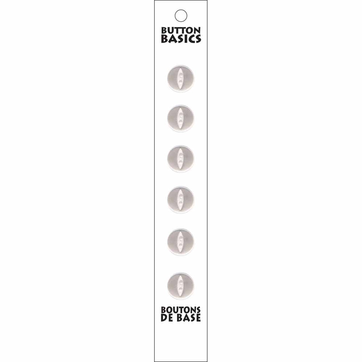 BUTTON BASICS 2 Hole Buttons - 12mm (") - 6 pcs