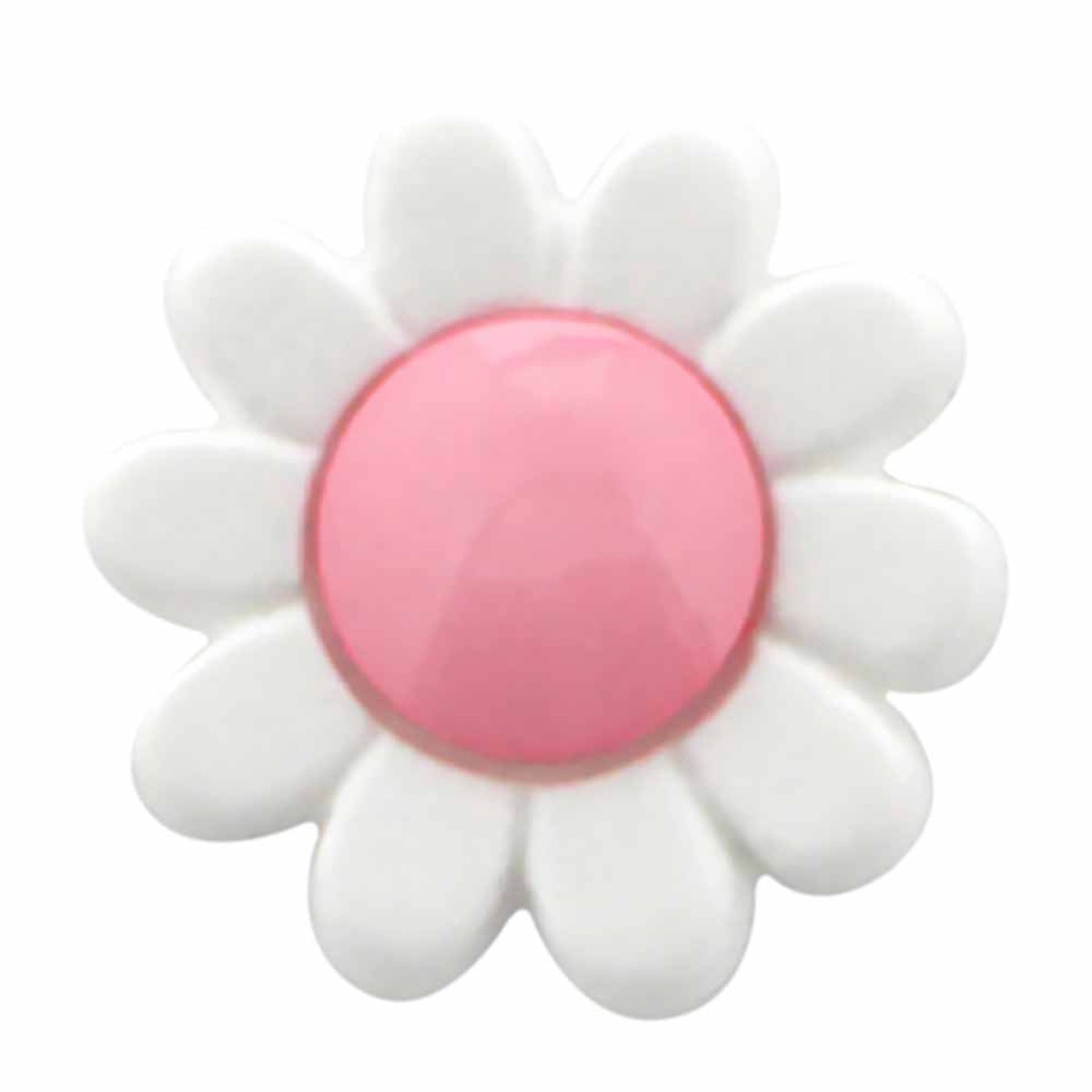 CIRQUE Novelty Shank Button - Pink - 15mm (") - Flower