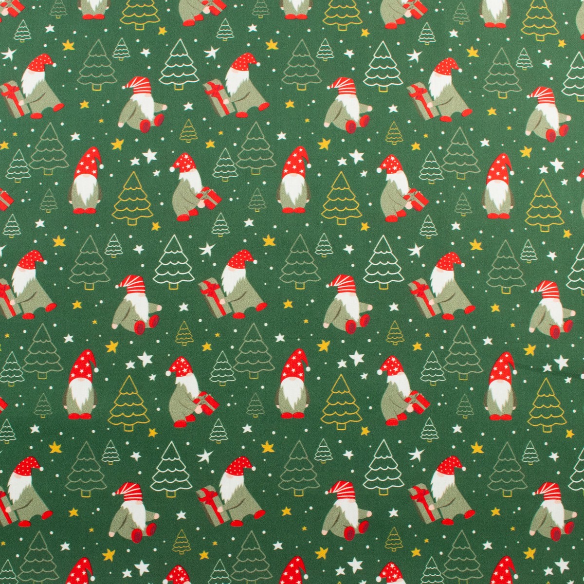 Wide Width Printed Cotton - HOLIDAY TOWN - 002 - Green
